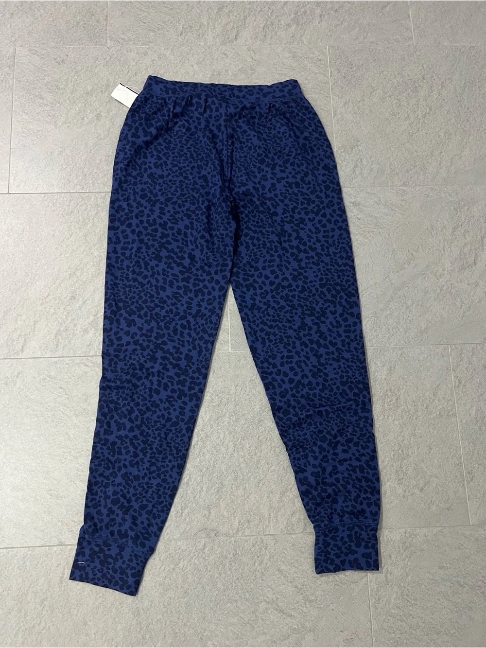 NWT Love by Gap Lounge Pajama Pant Jogger Bottoms in Blue Leopard Print